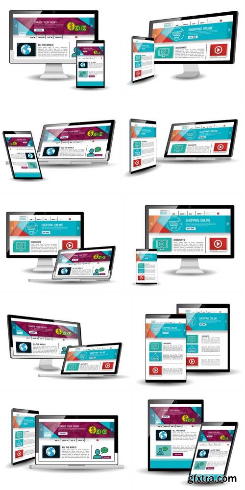 Website Template in Electronic Devices