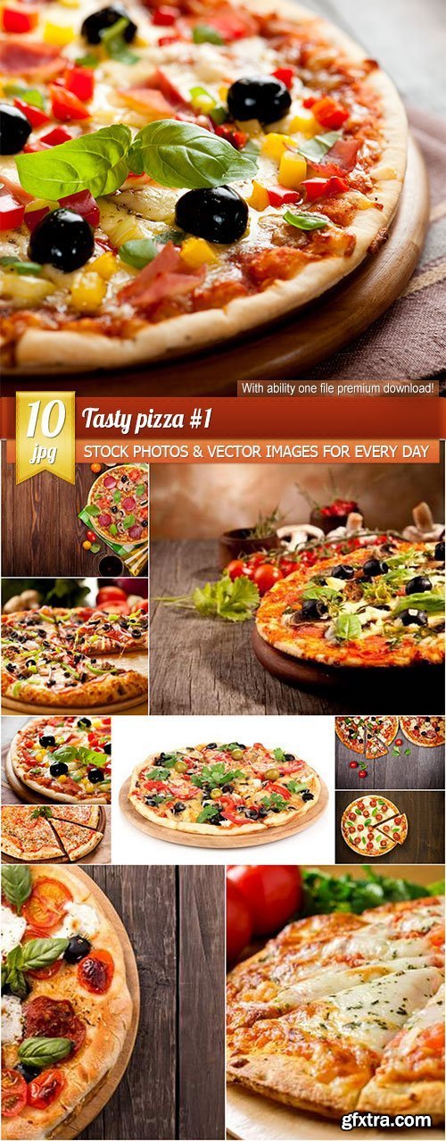 Tasty pizza #1, 10 x UHQ JPEG