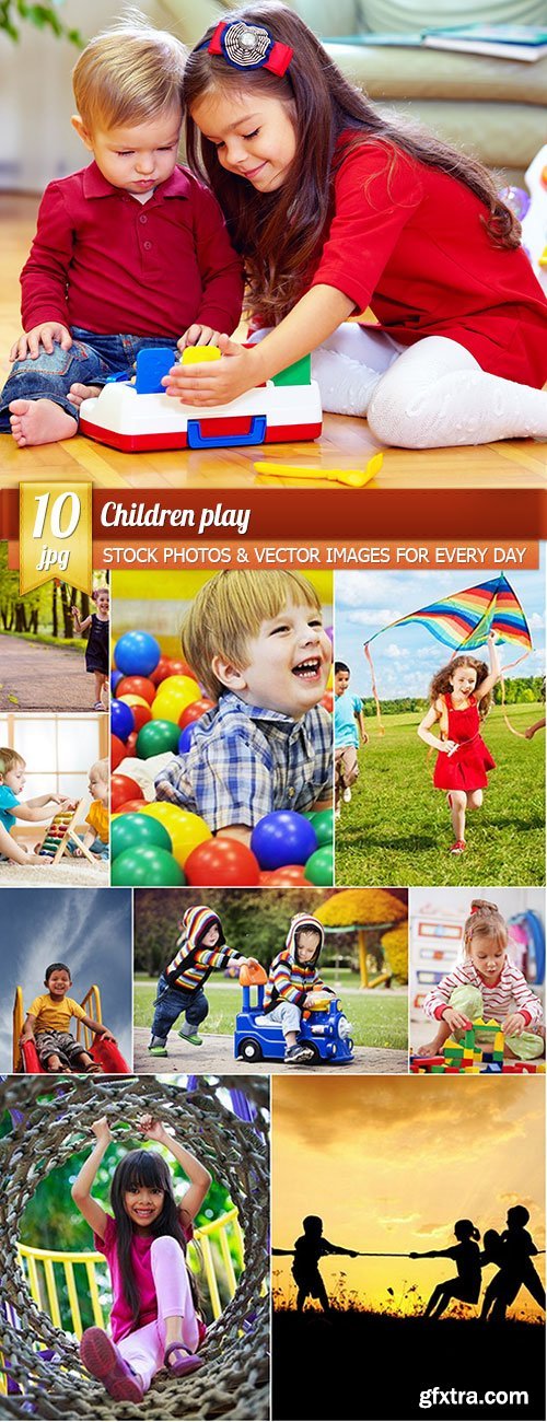 Children play, 10 x UHQ JPEG