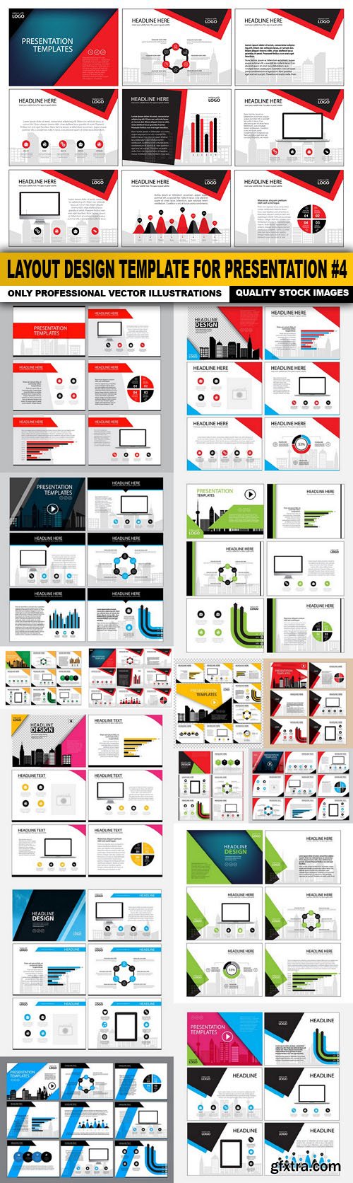 Layout Design Template For Presentation #4 - 15 Vector