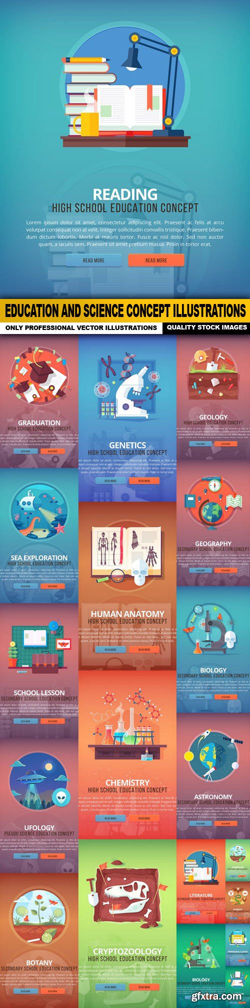 Education And Science Concept illustrations - 20 Vector