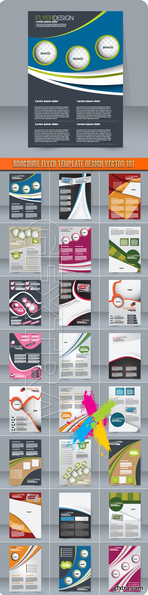 Brochure flyer template design vector 181