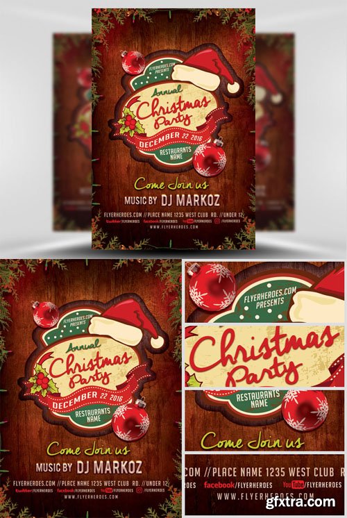 Annual Christmas Party Flyer Template