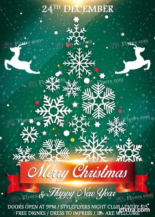 Christmas Greeting V8 PSD Flyer Template