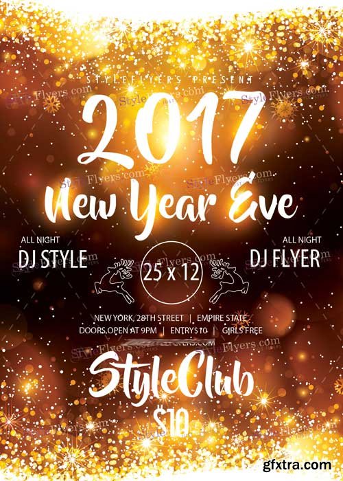 2017 NEY eve V7 PSD Flyer Template