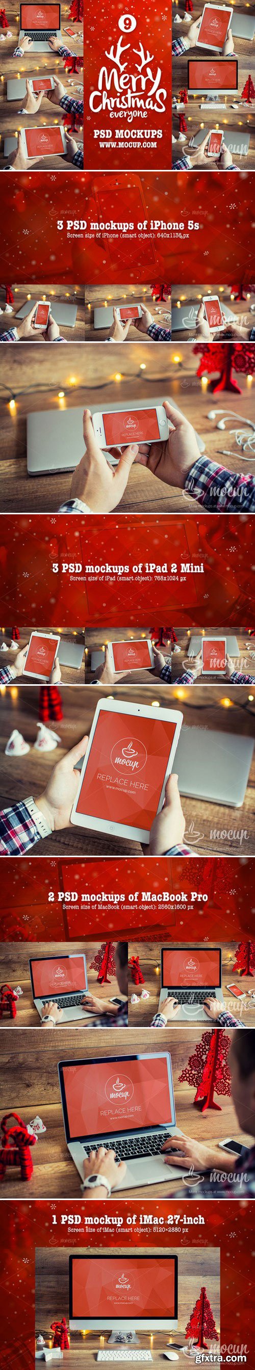 CM - 9 PSD Mockups Christmas 418485