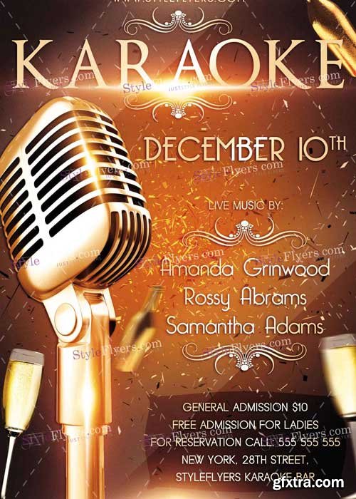 Karaoke V15 PSD Flyer Template