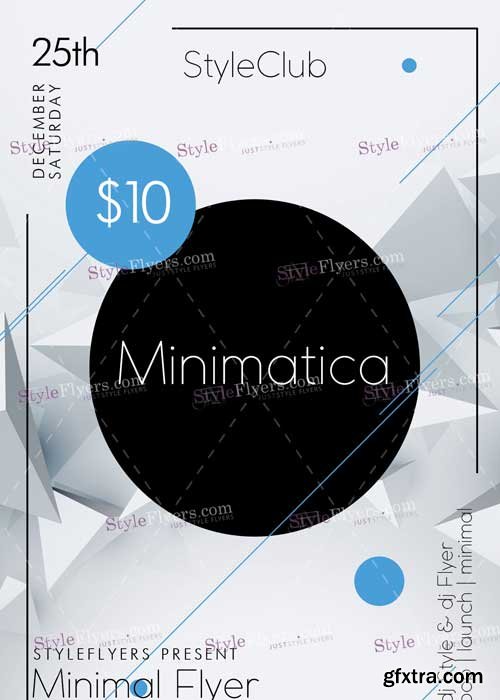 Minimatica Minimal Party V1 PSD Flyer Template