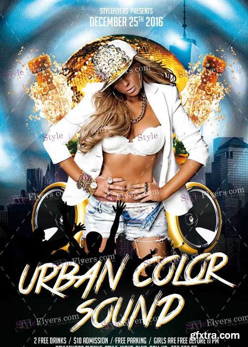 Urban Color Sound V7 PSD Flyer Template