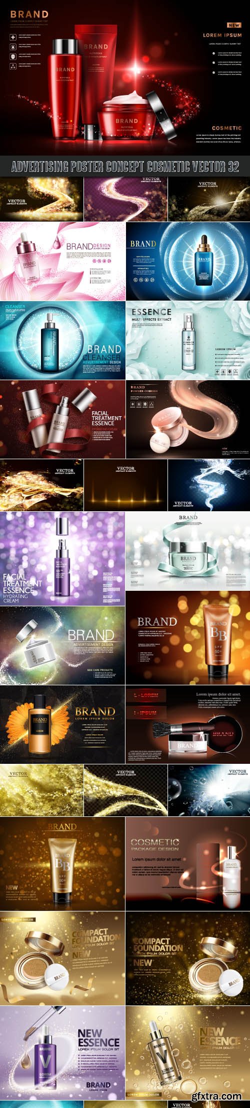 Advertising Poster Concept Cosmetic vector 32