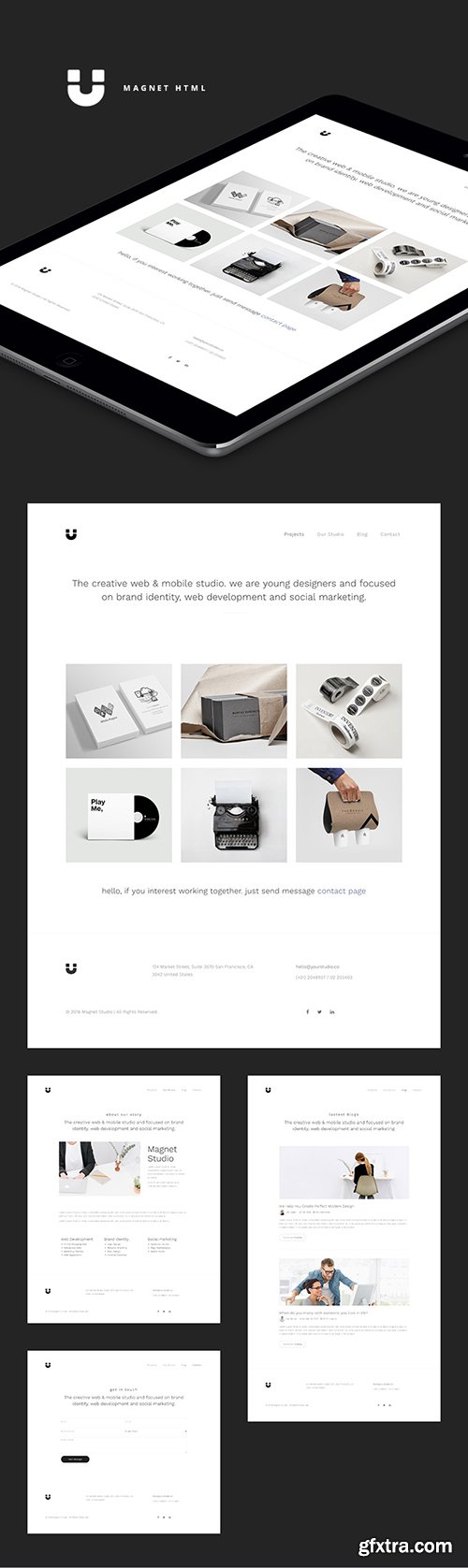 HTML Web Template - Magnet - Portfolio Theme