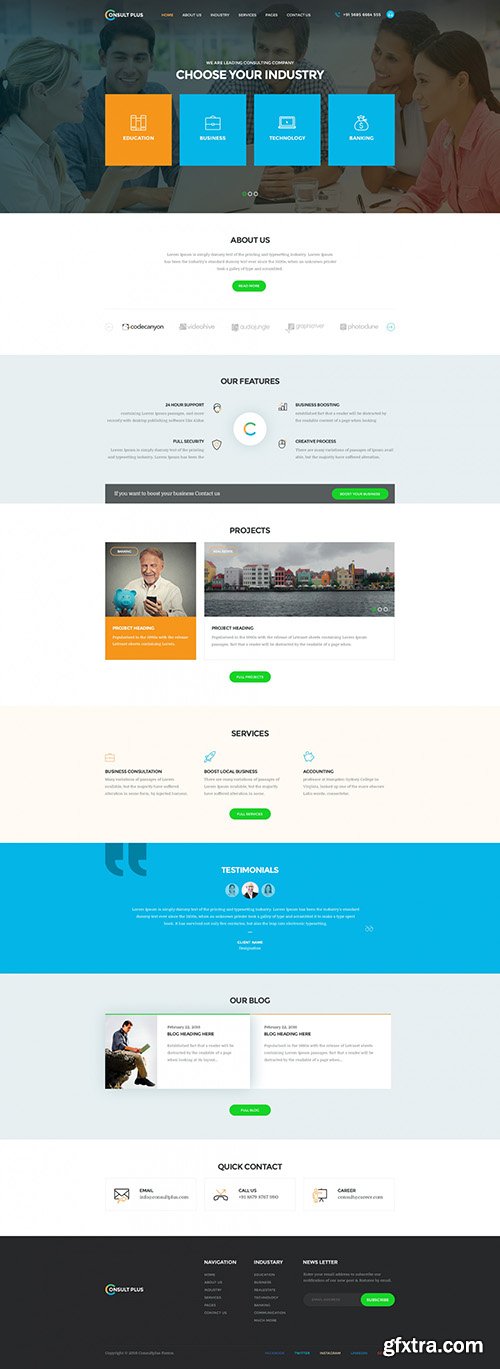 PSD Web Template - Consult Plus 2 - Responsive Business Theme