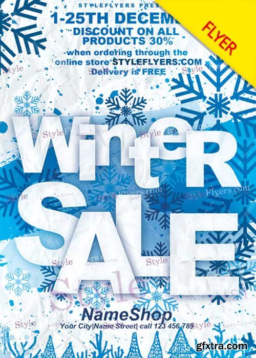 Winter Sale V11 PSD Flyer Template