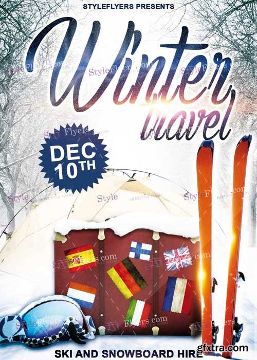 Winter Travel V5 PSD Flyer Template