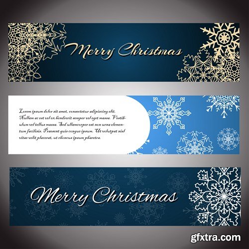 Holiday Christmas Banners - 25 Vector