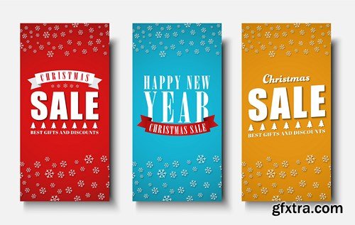 Holiday Christmas Banners - 25 Vector