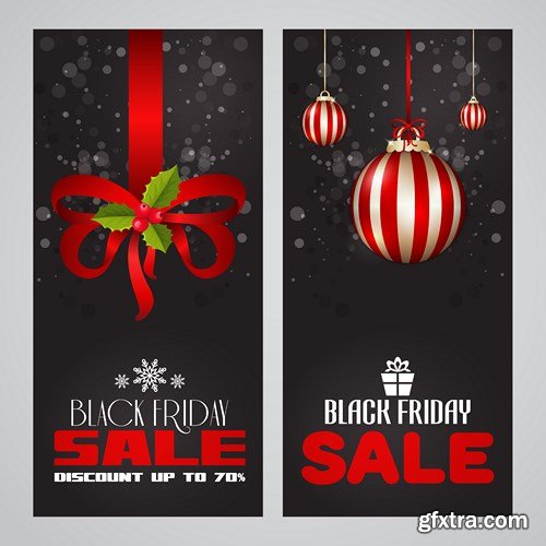 Holiday Christmas Banners - 25 Vector