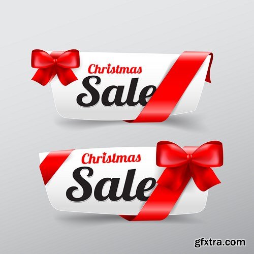 Holiday Christmas Banners - 25 Vector