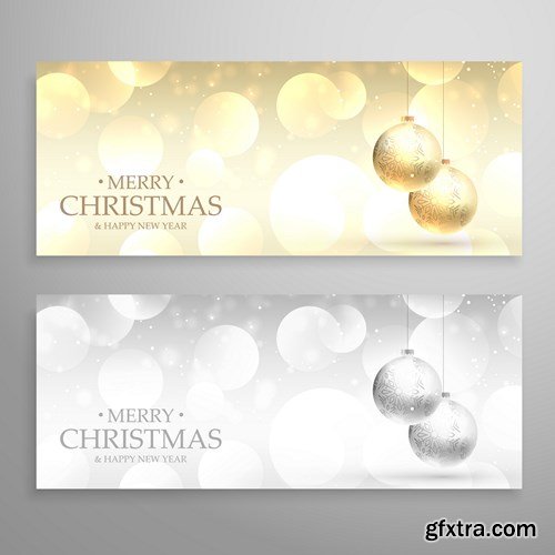 Holiday Christmas Banners - 25 Vector