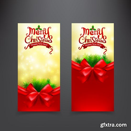 Holiday Christmas Banners - 25 Vector