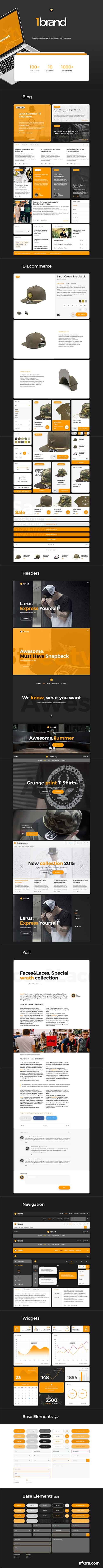 OneBrand UI Kit - Smashing User Interface Kit for your next project
