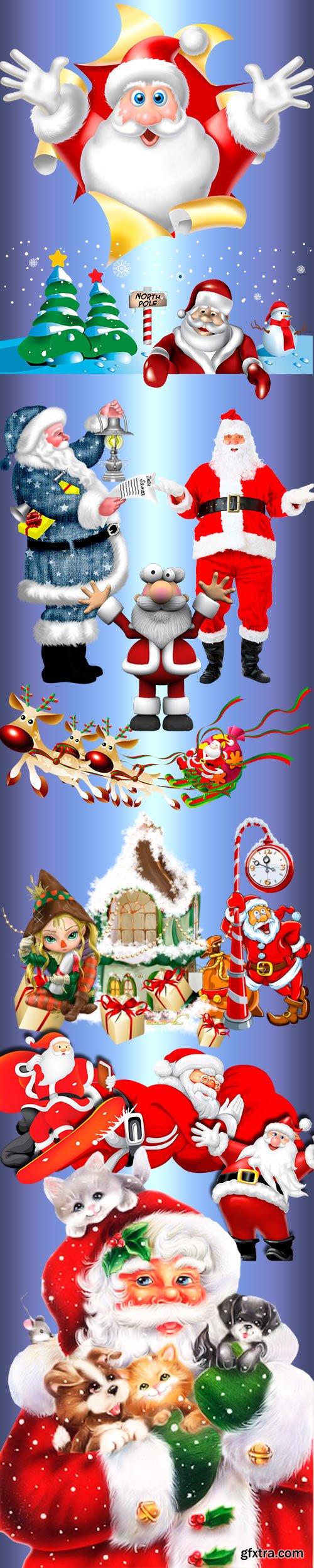 Santa Claus on a transparent background