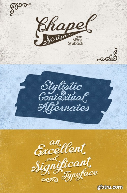 Chapel Script Font Family $59