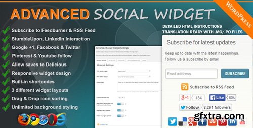 CodeCanyon - Advanced Social Widget v3.10 - 1189066