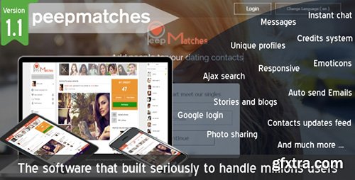 CodeCanyon - Peepmatches v1.1.0 - Advanced php dating and social script - 18397367