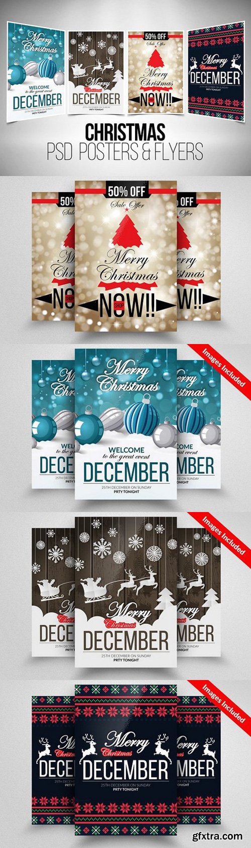 CM - 4 Christmas Flyer Template Bundle 919763