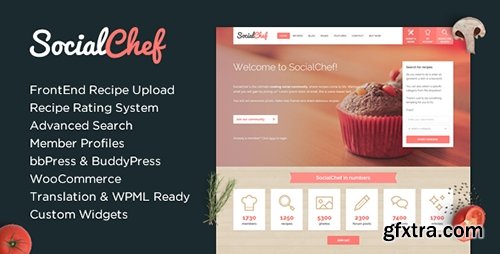 ThemeForest - SocialChef v1.26 - Social Recipe WordPress Theme - 6786673