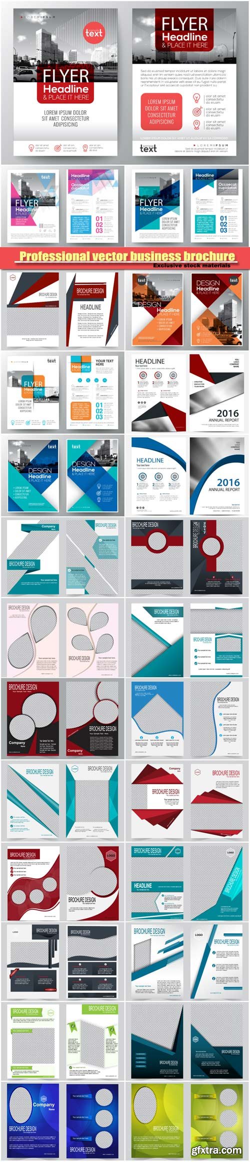 Professional vector business brochure annual report cover, flyer poster design