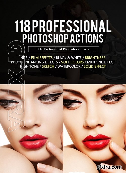 GraphicRiver - 118 Professional Photoshop Actions Bundle 18360409