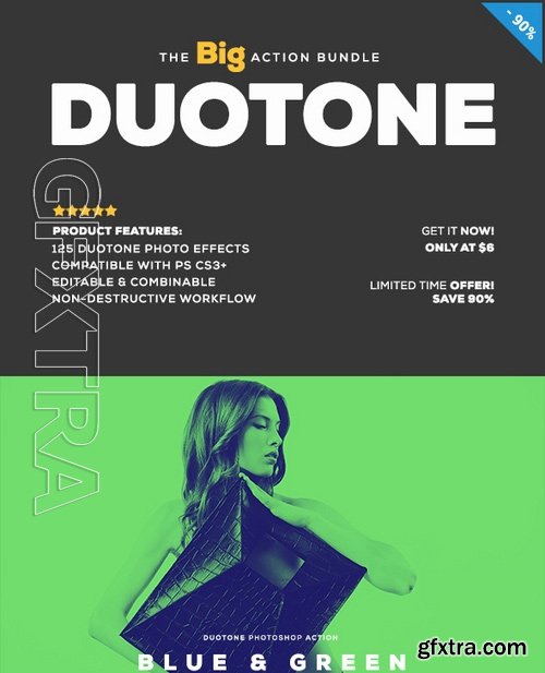 GraphicRiver - 125 Duotone Actions Bundle 18277434