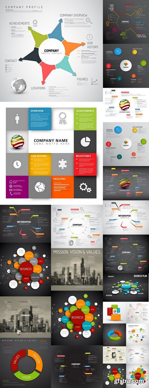 Company infographic overview design template