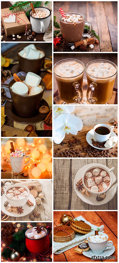 Coffee with marshmallows - 10 UHQ JPEG