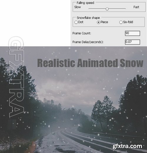 GraphicRiver - Animated Snow Photoshop Add-on 19047945