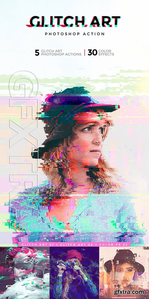 GraphicRiver - Glitch Art Photoshop Action 19032075