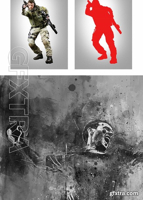 GraphicRiver - Pencileen Photoshop Action - Painting Effect 19046324