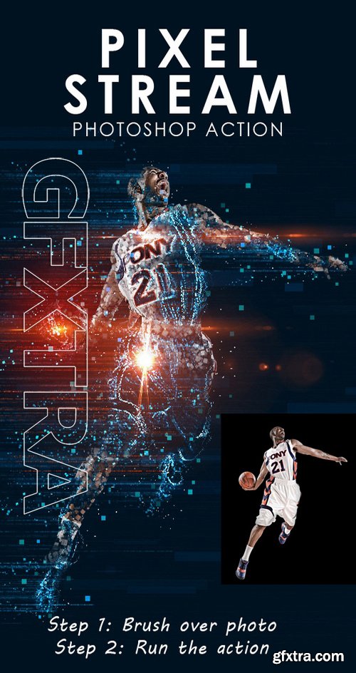 GraphicRiver - Pixel Stream Photoshop Action 1907828