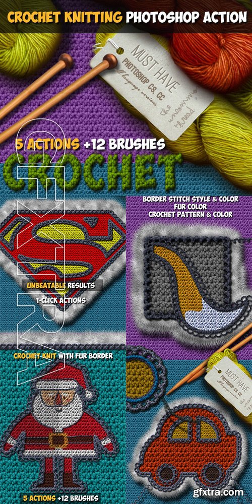 GraphicRiver - Crochet Knitting Effect Photoshop Action 19061443