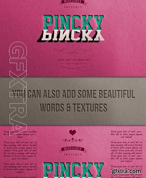 GraphicRiver - Paper Cut Text Mock-Ups 19009260