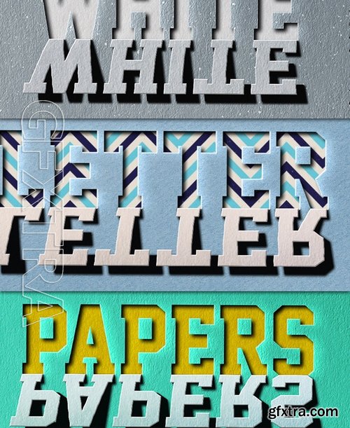 GraphicRiver - Paper Cut Text Mock-Ups 19009260