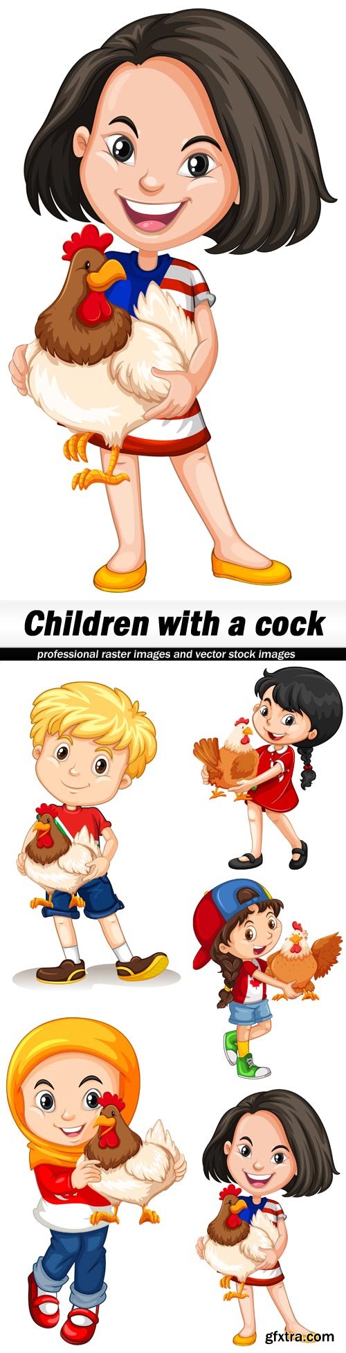 Children with a cock - 5 EPS