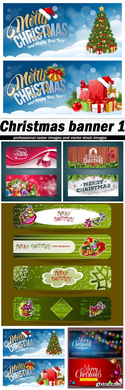 Christmas banner 1 - 5 EPS