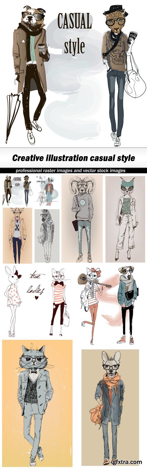 Creative illustration casual style - 10 EPS