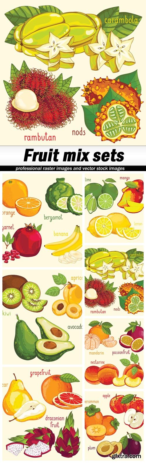 Fruit mix sets - 7 EPS