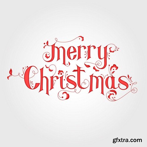 Merry Christmas letters - 6 EPS