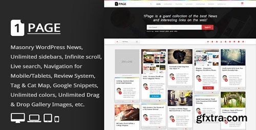 ThemeForest - 1Page v2.7 - Masonry WordPress News / interesting links - 6831624