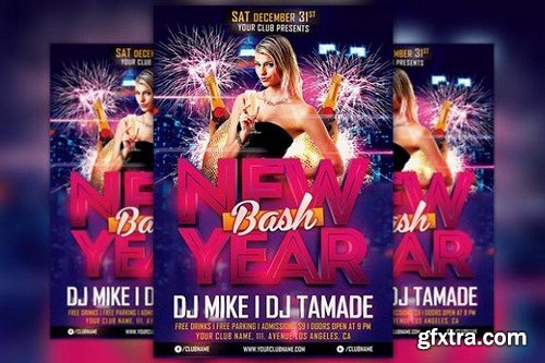 CM - New Year Bash Flyer Template 1098822